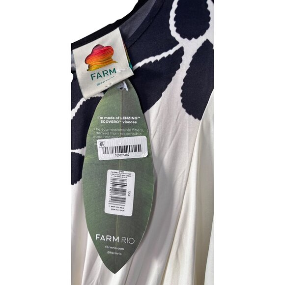 Farm Rio Palermo Floral Cut Out Maxi Dress – Bright Tropical Print (XXS) NWT - Picture 8 of 15